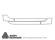 Mercedes-Benz SLK-Class 2012-2016 Avery Dennison Clear Bra Door Cup Paint Protection Kit Diagram