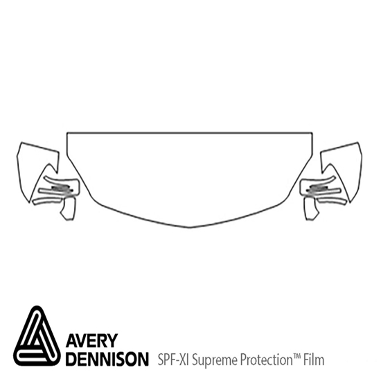 Mercedes-Benz SLK-Class 2012-2016 Avery Dennison Clear Bra Hood Paint Protection Kit Diagram