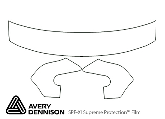 Mercury Villager 1997-2000 Avery Dennison Clear Bra Hood Paint Protection Kit Diagram