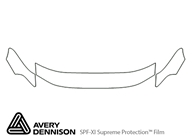 Mitsubishi Galant 2003-2003 Avery Dennison Clear Bra Hood Paint Protection Kit Diagram