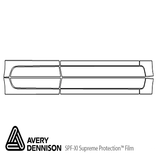 Mitsubishi Mirage 2014-2015 Avery Dennison Clear Bra Door Cup Paint Protection Kit Diagram