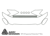 Nissan Altima 2005-2006 Avery Dennison Clear Bra Hood Paint Protection Kit Diagram