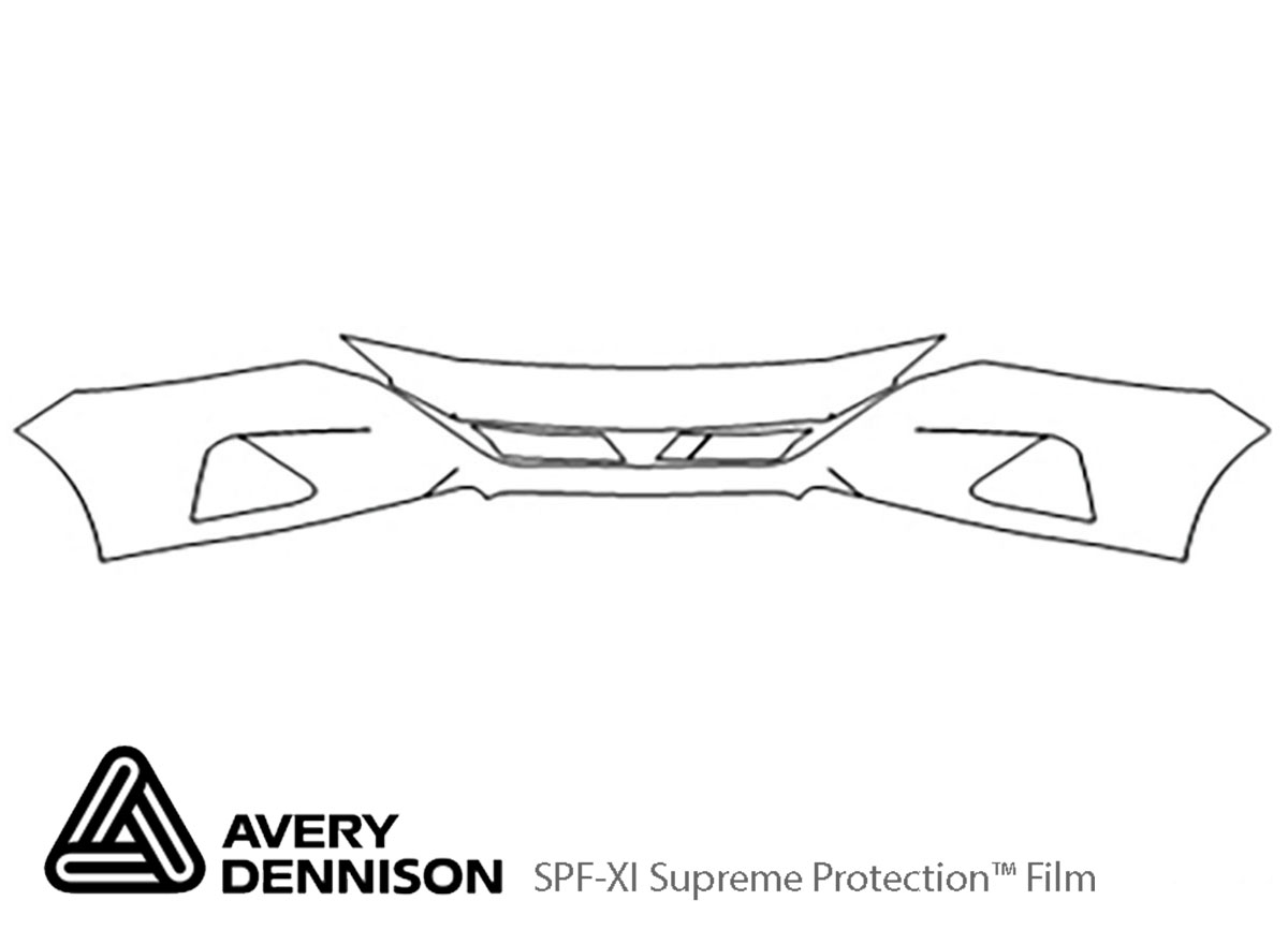 Nissan Altima 2019-2022 Avery Dennison Clear Bra Bumper Paint Protection Kit Diagram