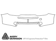 Nissan Cube 2009-2014 Avery Dennison Clear Bra Bumper Paint Protection Kit Diagram