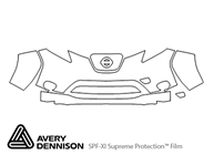 Nissan Leaf 2011-2017 Avery Dennison Clear Bra Bumper Paint Protection Kit Diagram