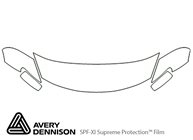 Nissan Murano 2009-2014 Avery Dennison Clear Bra Hood Paint Protection Kit Diagram