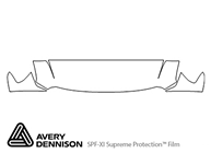 Nissan NV 2012-2021 Avery Dennison Clear Bra Hood Paint Protection Kit Diagram