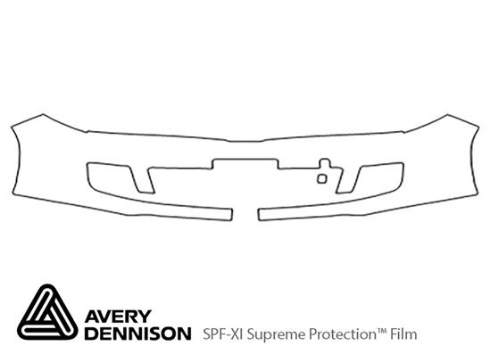 Nissan Versa 2007-2011 Avery Dennison Clear Bra Bumper Paint Protection Kit Diagram
