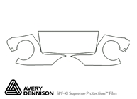Porsche 911 1995-1998 Avery Dennison Clear Bra Hood Paint Protection Kit Diagram