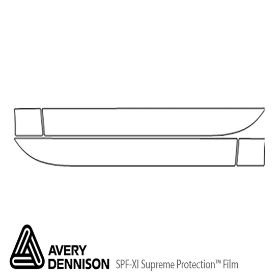 Porsche 911 2013-2016 Avery Dennison Clear Bra Door Cup Paint Protection Kit Diagram