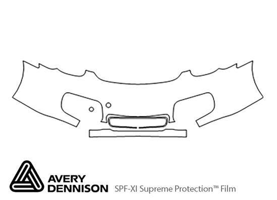 Porsche Boxster 2009-2012 Avery Dennison Clear Bra Bumper Paint Protection Kit Diagram