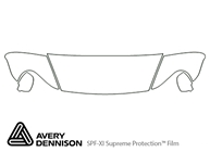 Porsche Cayenne 2008-2010 Avery Dennison Clear Bra Hood Paint Protection Kit Diagram