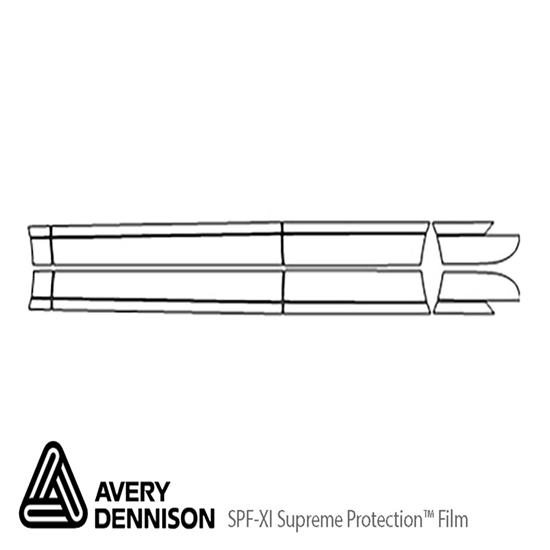 Porsche Cayenne 2015-2017 Avery Dennison Clear Bra Door Cup Paint Protection Kit Diagram