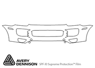 Porsche Cayenne 2015-2018 Avery Dennison Clear Bra Bumper Paint Protection Kit Diagram