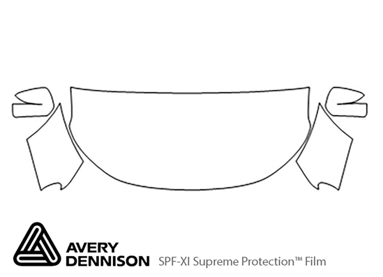 Subaru Forester 2009-2013 Avery Dennison Clear Bra Hood Paint Protection Kit Diagram
