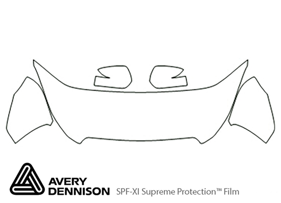 Subaru Legacy 2010-2014 Avery Dennison Clear Bra Hood Paint Protection Kit Diagram