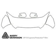 Subaru Outback 2010-2014 Avery Dennison Clear Bra Hood Paint Protection Kit Diagram