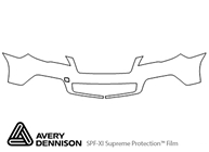 Subaru Outback 2013-2014 Avery Dennison Clear Bra Bumper Paint Protection Kit Diagram