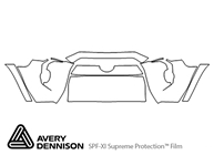 Toyota 4Runner 2014-2024 Avery Dennison Clear Bra Bumper Paint Protection Kit Diagram