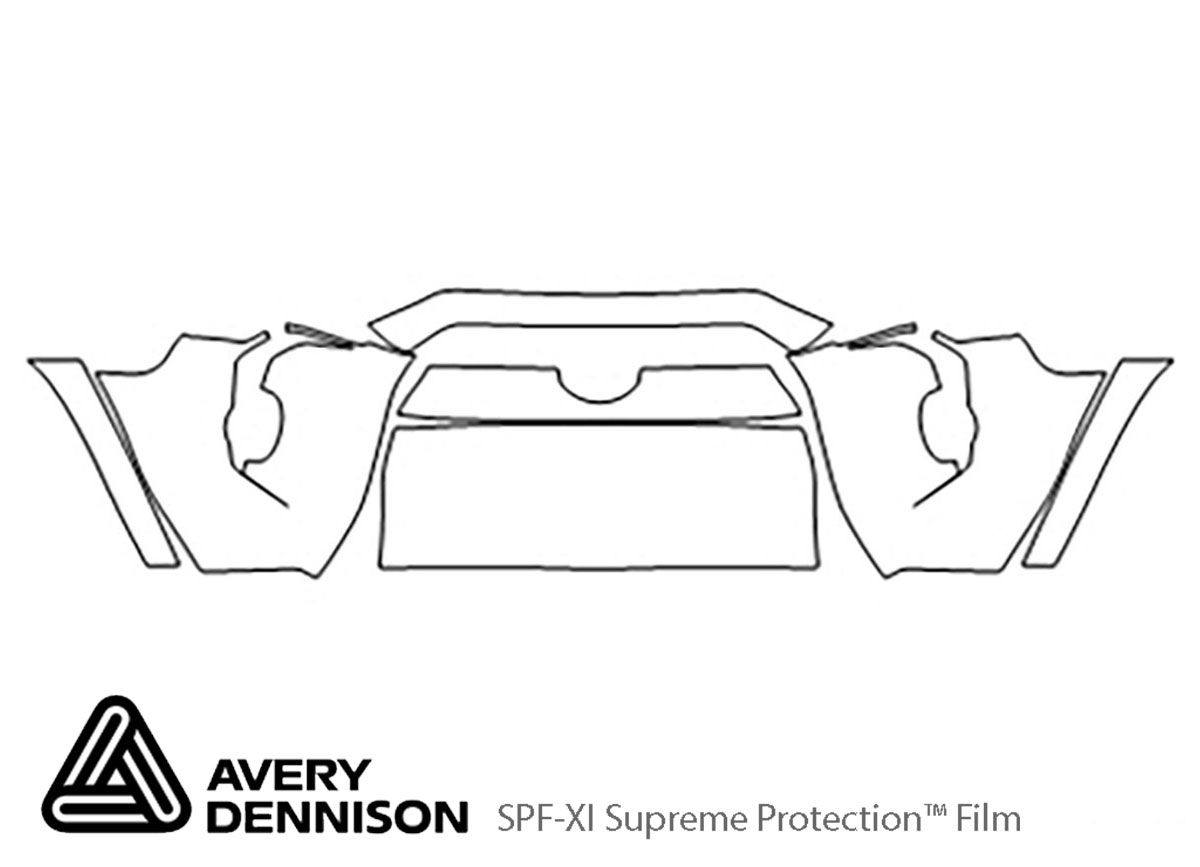Toyota 4Runner 2014-2024 Avery Dennison Clear Bra Bumper Paint Protection Kit Diagram