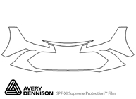 Toyota Avalon 2019-2022 Avery Dennison Clear Bra Bumper Paint Protection Kit Diagram