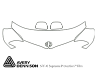 Toyota Sienna 2011-2017 Avery Dennison Clear Bra Hood Paint Protection Kit Diagram