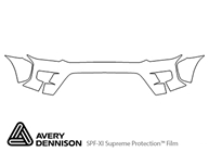 Toyota Tacoma 2012-2015 Avery Dennison Clear Bra Bumper Paint Protection Kit Diagram