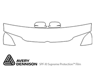 Volkswagen Jetta 1999-2005 Avery Dennison Clear Bra Hood Paint Protection Kit Diagram