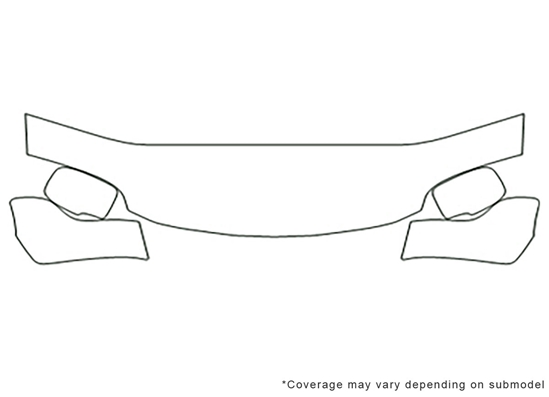 Acura MDX 2001-2006 3M Clear Bra Hood Paint Protection Kit Diagram