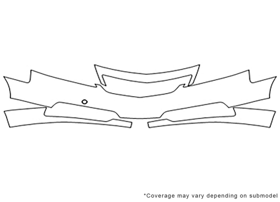 Acura TL 2012-2014 Avery Dennison Clear Bra Bumper Paint Protection Kit Diagram
