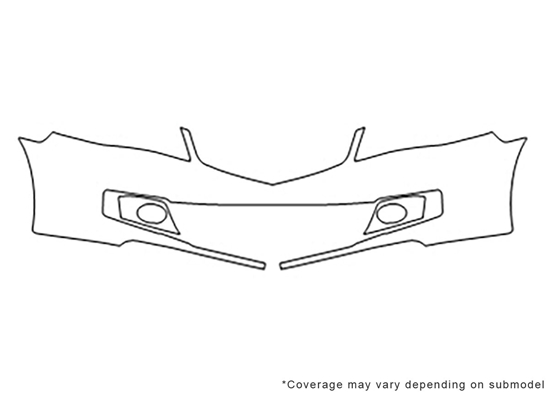 Acura TSX 2006-2008 Avery Dennison Clear Bra Bumper Paint Protection Kit Diagram