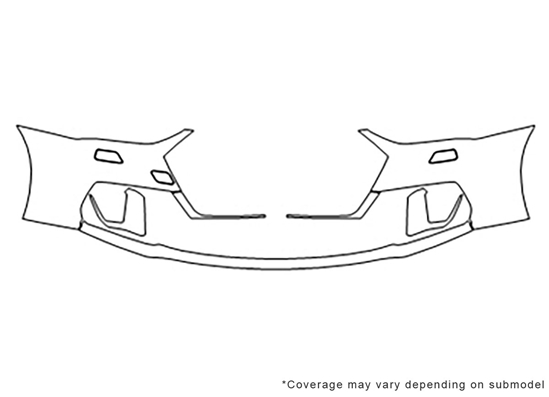 Audi A7 2019-2024 Avery Dennison Clear Bra Bumper Paint Protection Kit Diagram