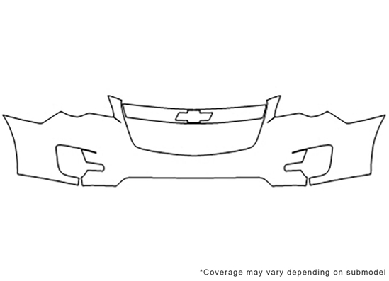 Chevrolet Equinox 2010-2015 Avery Dennison Clear Bra Bumper Paint Protection Kit Diagram