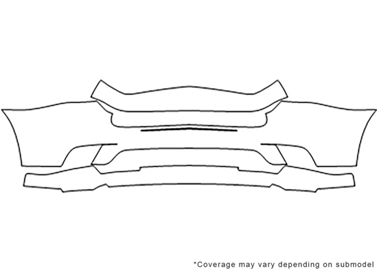 Dodge Charger 2011-2014 3M Clear Bra Bumper Paint Protection Kit Diagram