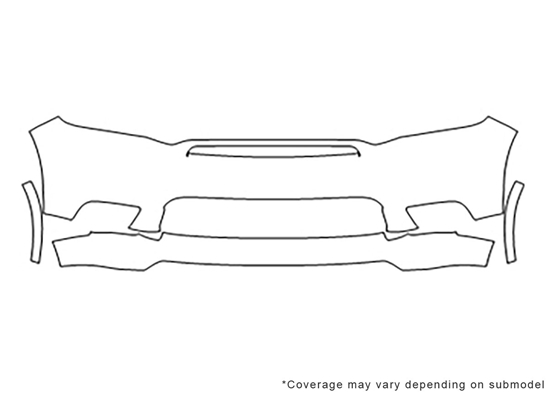 Dodge Durango 2018-2023 3M Clear Bra Bumper Paint Protection Kit Diagram