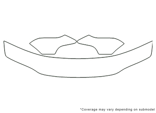 Dodge Stratus 1995-2000 Avery Dennison Clear Bra Hood Paint Protection Kit Diagram