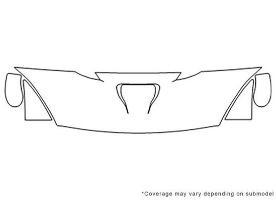 Dodge Viper 2013-2017 3M Clear Bra Hood Paint Protection Kit Diagram