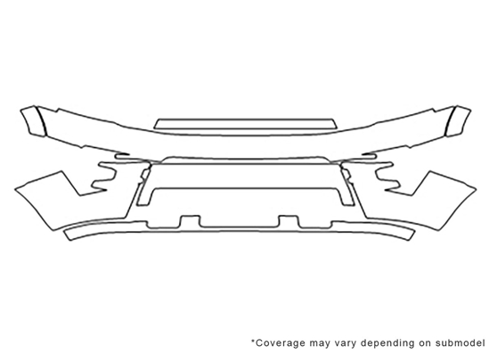 Ford Expedition 2007-2014 3M Clear Bra Bumper Paint Protection Kit Diagram