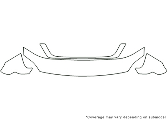 Ford Freestar 2004-2007 3M Clear Bra Hood Paint Protection Kit Diagram