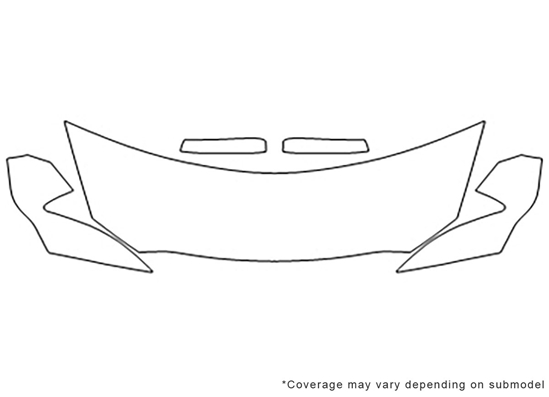 Ford Taurus 2010-2012 3M Clear Bra Hood Paint Protection Kit Diagram