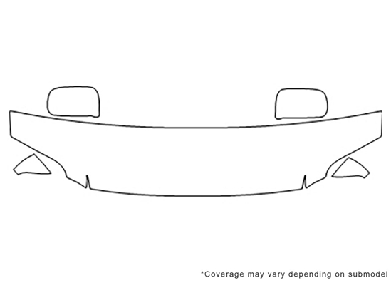 Honda CR-V 1997-2001 3M Clear Bra Hood Paint Protection Kit Diagram