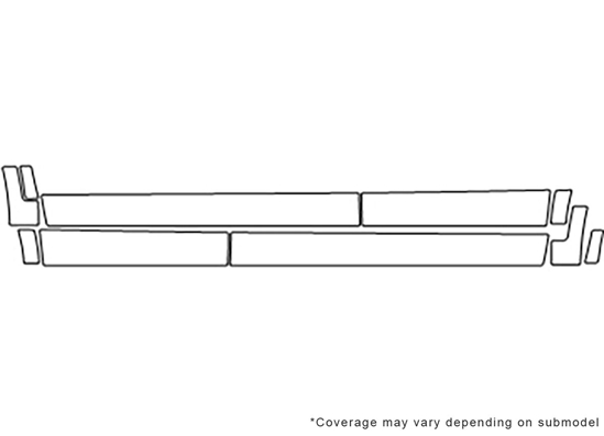 Kia Sorento 2011-2013 3M Clear Bra Door Cup Paint Protection Kit Diagram