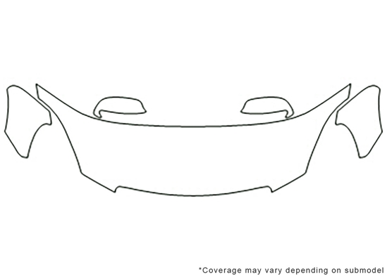 Lexus SC 2002-2009 3M Clear Bra Hood Paint Protection Kit Diagram