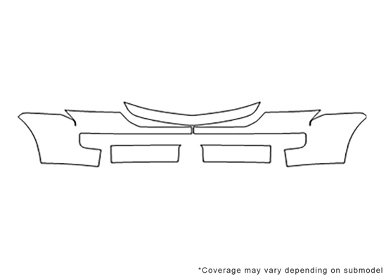 Lincoln Navigator 2007-2014 3M Clear Bra Bumper Paint Protection Kit Diagram