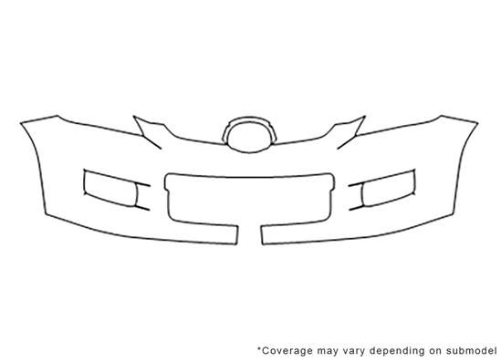 Mazda CX-7 2007-2009 3M Clear Bra Bumper Paint Protection Kit Diagram