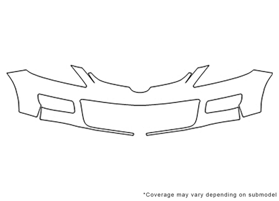 Mazda CX-9 2007-2009 Avery Dennison Clear Bra Bumper Paint Protection Kit Diagram