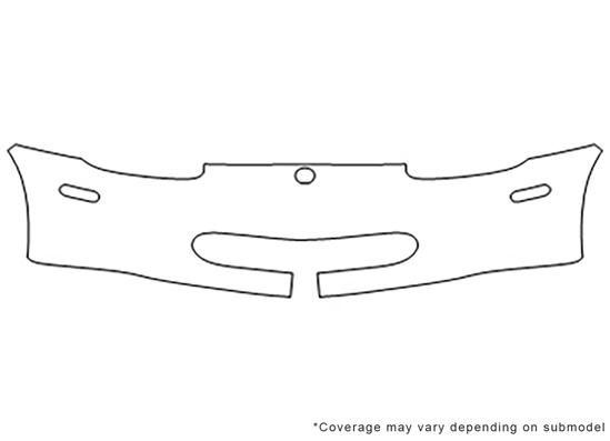 Mazda Miata 1999-2000 3M Clear Bra Bumper Paint Protection Kit Diagram