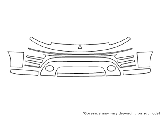 Mitsubishi Eclipse 2003-2005 Avery Dennison Clear Bra Bumper Paint Protection Kit Diagram