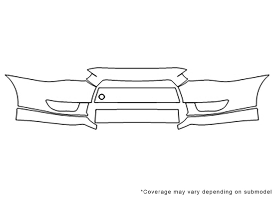 Mitsubishi Lancer 2008-2015 3M Clear Bra Bumper Paint Protection Kit Diagram
