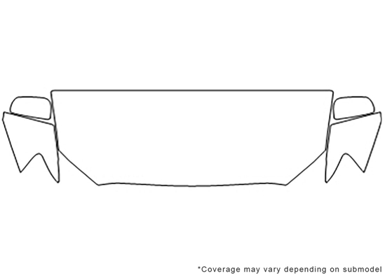 Mitsubishi Lancer 2008-2017 Avery Dennison Clear Bra Hood Paint Protection Kit Diagram